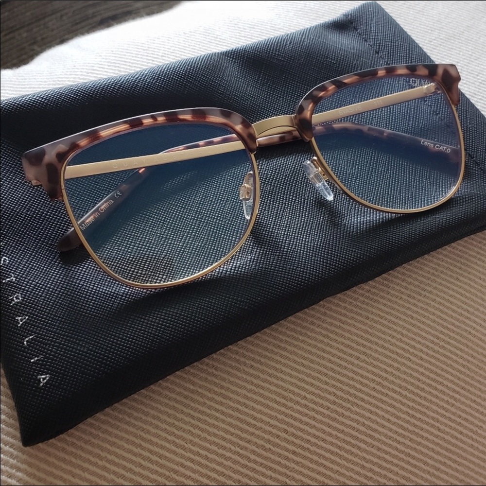 Quay Evasive Brown Tortoise Frames Clear Blue Lig… - image 7